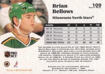 1991-92 Pro Set #109 Brian Bellows Back