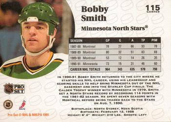 1991-92 Pro Set #115 Bobby Smith Back
