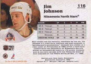 1991-92 Pro Set #116 Jim Johnson Back