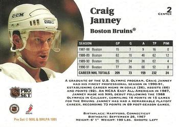 1991-92 Pro Set #2 Craig Janney Back