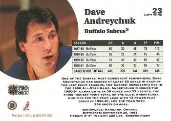 1991-92 Pro Set #23 Dave Andreychuk Back