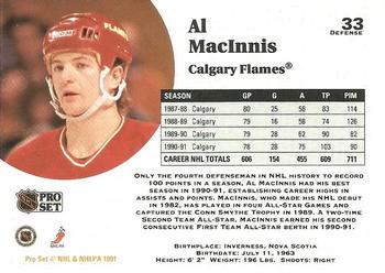 1991-92 Pro Set #33 Al MacInnis Back