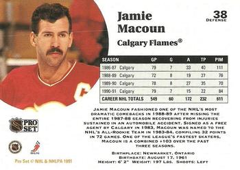 1991-92 Pro Set #38 Jamie Macoun Back
