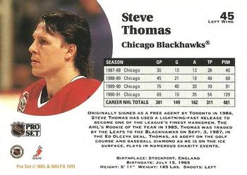 1991-92 Pro Set #45 Steve Thomas Back