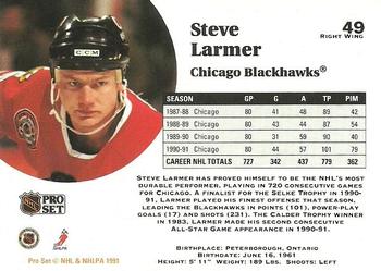 1991-92 Pro Set #49 Steve Larmer Back