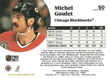 1991-92 Pro Set #50 Michel Goulet Back