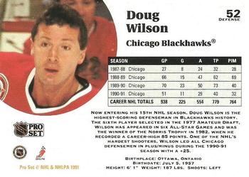 1991-92 Pro Set #52 Doug Wilson Back