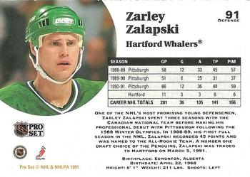 1991-92 Pro Set #91 Zarley Zalapski Back