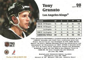 1991-92 Pro Set #98 Tony Granato Back