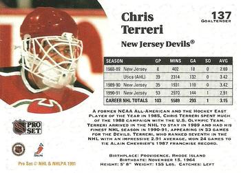 1991-92 Pro Set #137 Chris Terreri Back