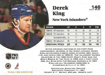 1991-92 Pro Set #146 Derek King Back