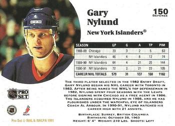 1991-92 Pro Set #150 Gary Nylund Back