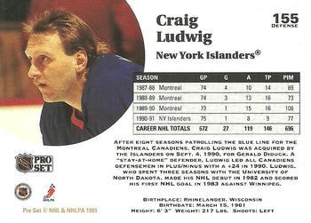 1991-92 Pro Set #155 Craig Ludwig Back