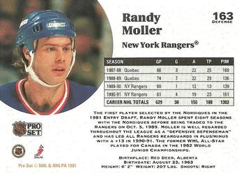 1991-92 Pro Set #163 Randy Moller Back