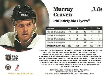 1991-92 Pro Set #175 Murray Craven Back