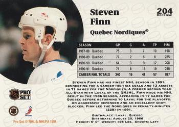 1991-92 Pro Set #204 Steven Finn Back