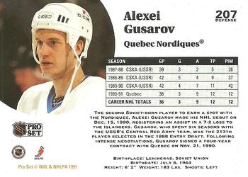1991-92 Pro Set #207 Alexei Gusarov Back