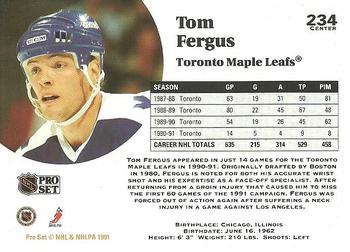 1991-92 Pro Set #234 Tom Fergus Back
