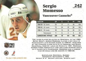 1991-92 Pro Set #242 Sergio Momesso Back