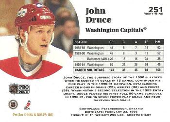 1991-92 Pro Set #251 John Druce Back