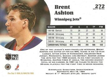 1991-92 Pro Set #272 Brent Ashton Back