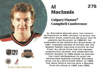 1991-92 Pro Set #275 Al MacInnis Back