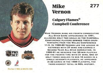1991-92 Pro Set #277 Mike Vernon Back