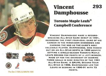 1991-92 Pro Set #293 Vincent Damphousse Back