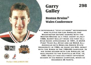 1991-92 Pro Set #298 Garry Galley Back