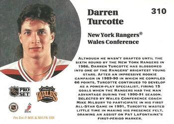 1991-92 Pro Set #310 Darren Turcotte Back