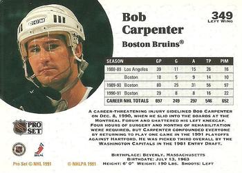 1991-92 Pro Set #349 Bob Carpenter Back
