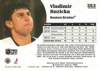 1991-92 Pro Set #353 Vladimir Ruzicka Back