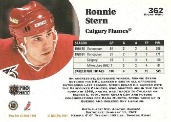 1991-92 Pro Set #362 Ronnie Stern Back