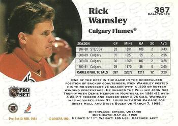 1991-92 Pro Set #367 Rick Wamsley Back