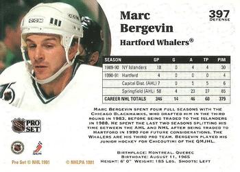 1991-92 Pro Set #397 Marc Bergevin Back