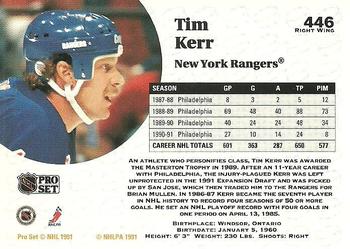 1991-92 Pro Set #446 Tim Kerr Back