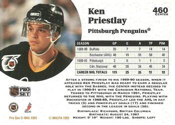 1991-92 Pro Set #460 Ken Priestlay Back