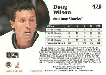 1991-92 Pro Set #478 Doug Wilson Back
