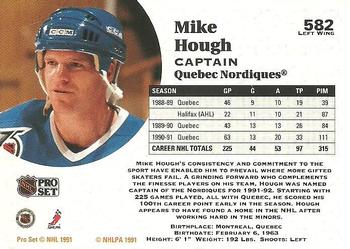 1991-92 Pro Set #582 Mike Hough Back