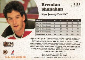 1991-92 Pro Set #131 Brendan Shanahan Back