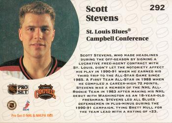1991-92 Pro Set #292 Scott Stevens Back