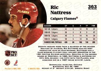 1991-92 Pro Set #363 Ric Nattress Back