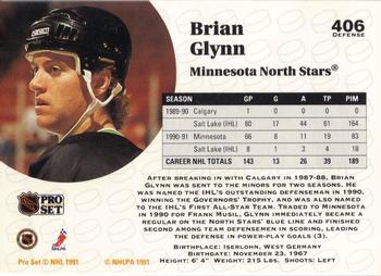 1991-92 Pro Set #406 Brian Glynn Back