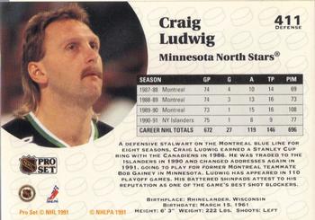 1991-92 Pro Set #411 Craig Ludwig Back