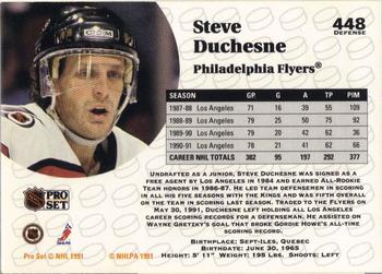1991-92 Pro Set #448 Steve Duchesne Back