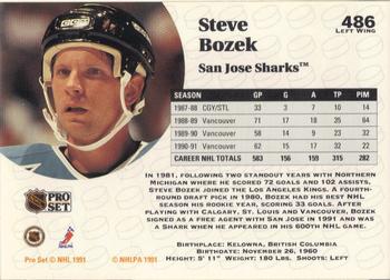 1991-92 Pro Set #486 Steve Bozek Back