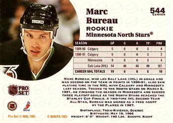 1991-92 Pro Set #544 Marc Bureau Back
