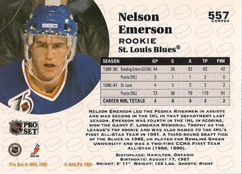 1991-92 Pro Set #557 Nelson Emerson Back
