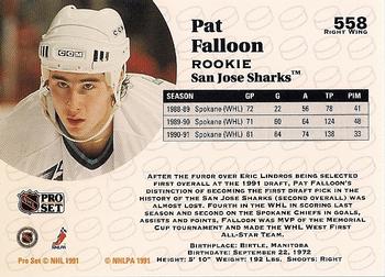 1991-92 Pro Set #558 Pat Falloon Back