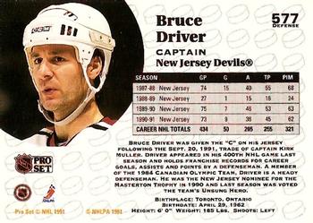 1991-92 Pro Set #577 Bruce Driver Back